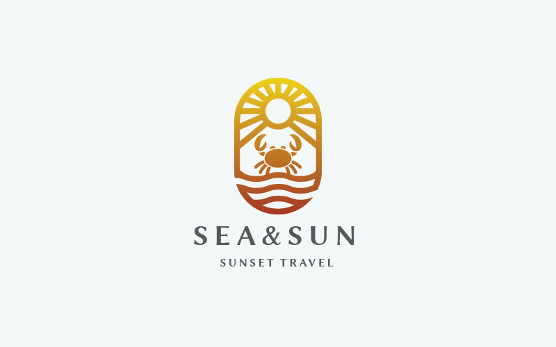 Sea and Sun Pro-Logo-Vorlage