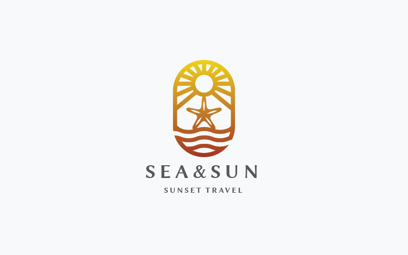 Sea and Sun v.2 Pro-Logo-Vorlage