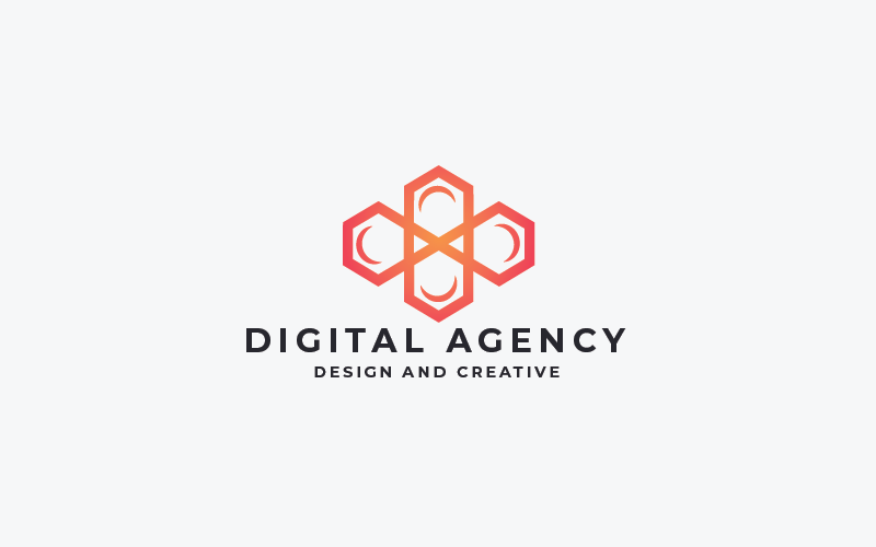 Векторный шаблон логотипа Digital Agency Pro