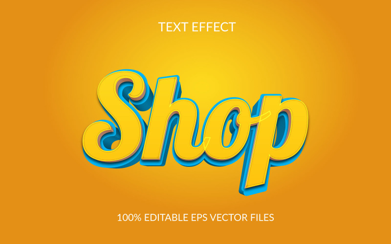 Comprar Modelo de Efeito de Texto Eps Vetor Editável 3D