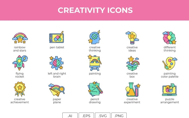 Creativity Icon Set Template