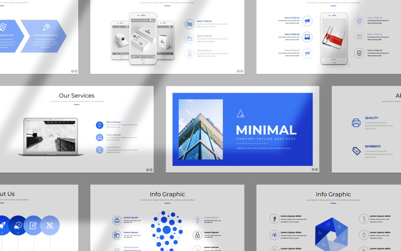 Élément de présentation PowerPoint minimal