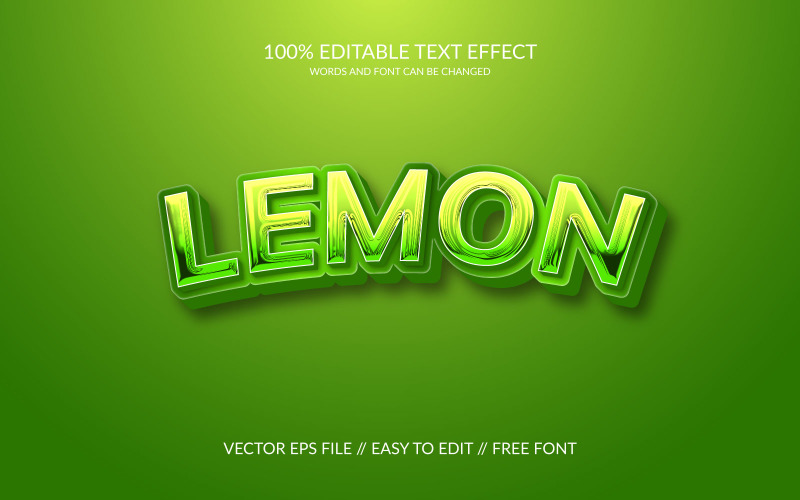 Lemon 3D для редагування векторних EPS шаблон ефекту тексту