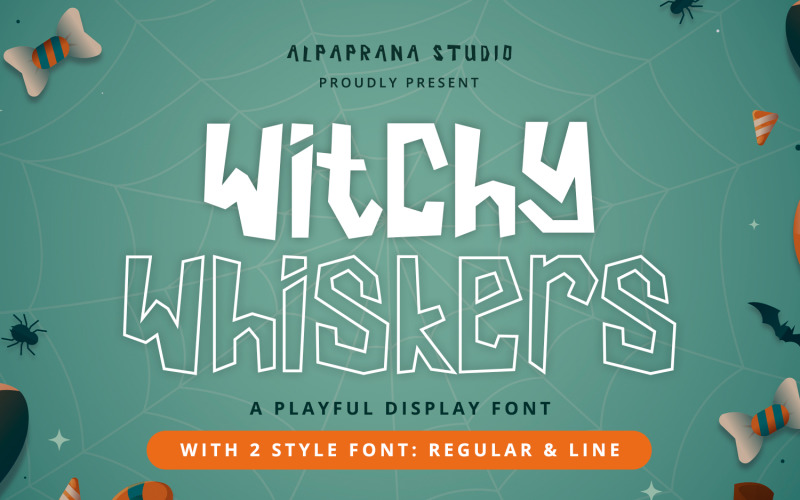 Witchy Whiskers - Speels lettertype