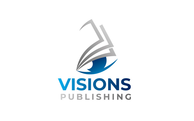 Conceito de design de logotipo da Visions Publishing