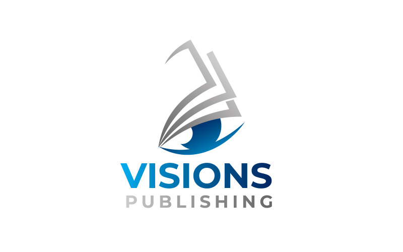 Concepto de diseño del logotipo de Visions Publishing