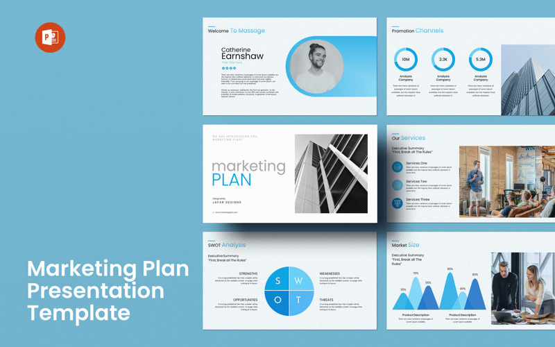 Marketingplan PowerPoint-sjabloon