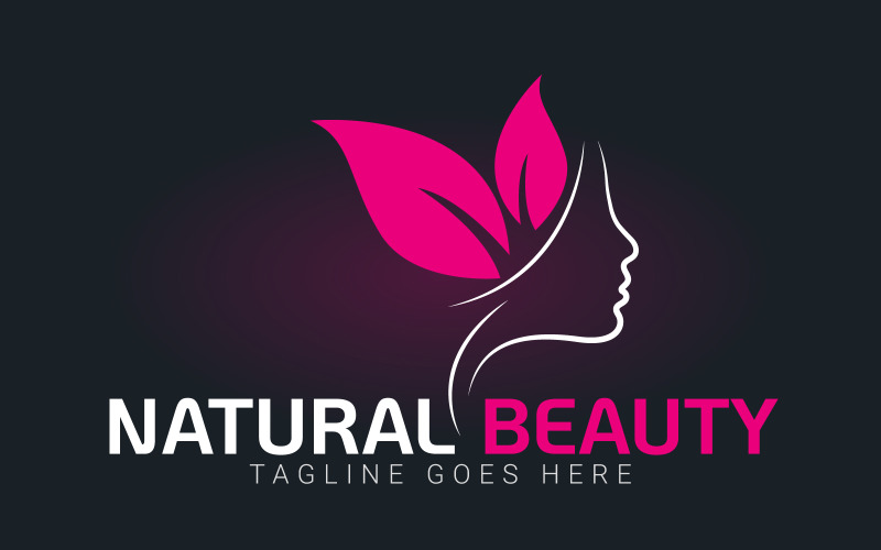 Nature woman minimal vector logo #352131 - TemplateMonster