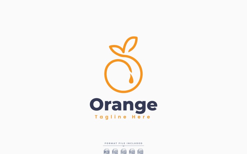 Taze Turuncu Logo Şablon Tasarımı