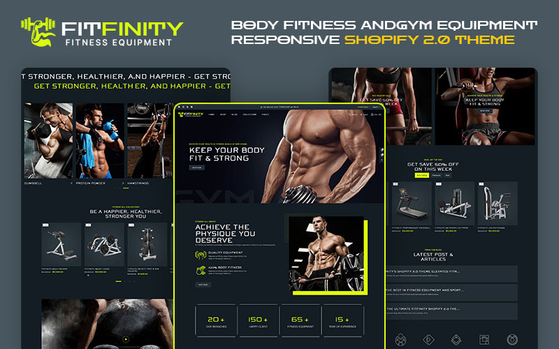 Fitfinity - 健身器材和运动时尚商店 Shopify 2.0 响应式主题