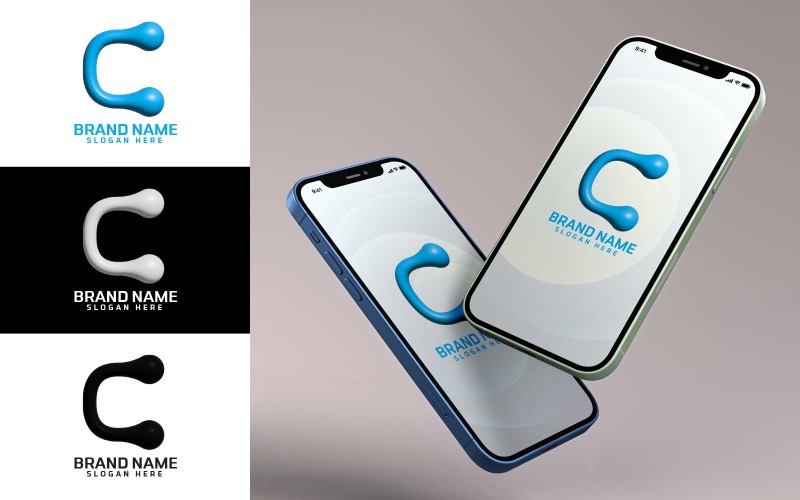 Design do logotipo da marca de software C