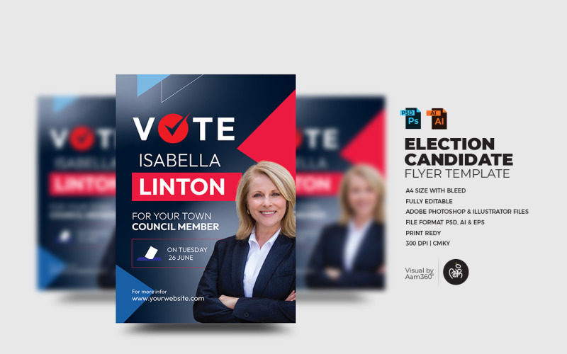 Folleto de candidato electoral Template_V02
