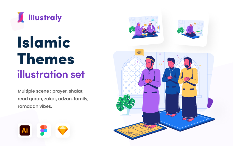 Illustraly - Ensemble d’illustrations islamiques