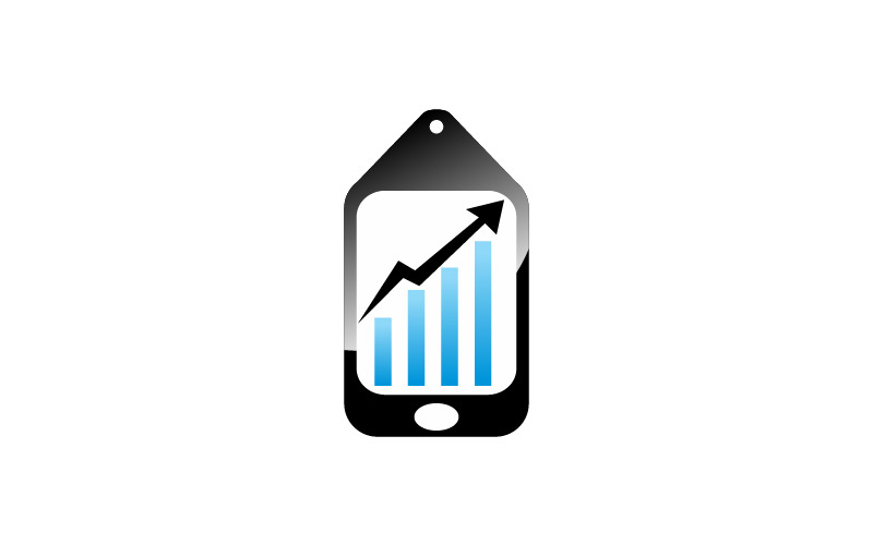 Logo cellulare di marketing del servizio di successo aziendale