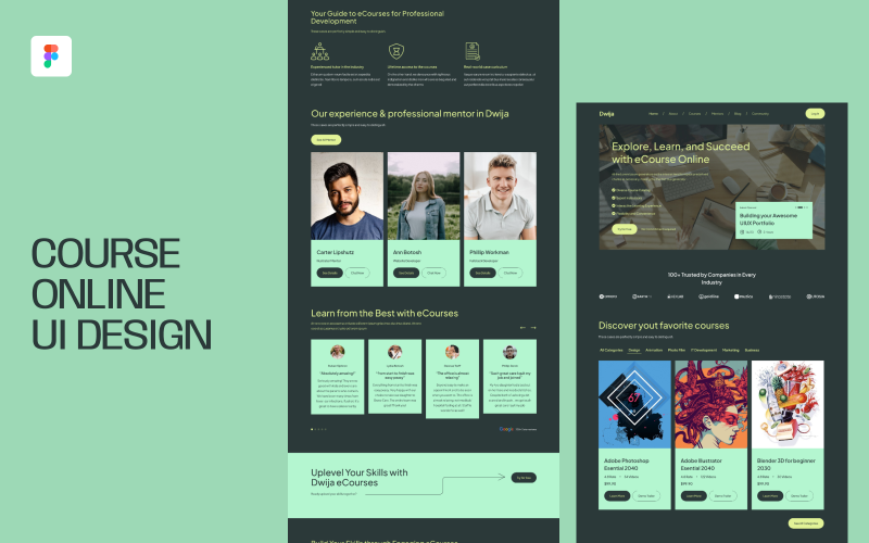 Modèle de conception d'interface utilisateur de cours en ligne