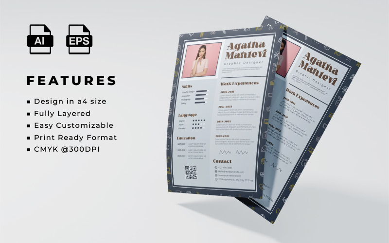 Resume and CV Template Design 11
