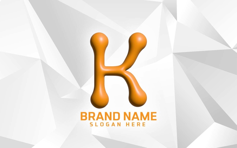 Szoftver márka K logó tervezés