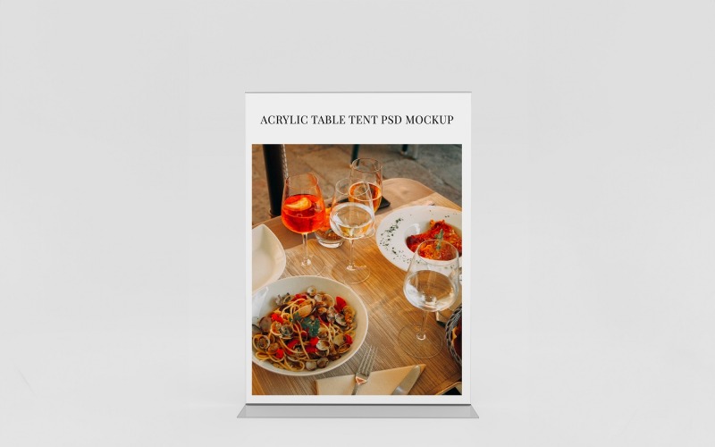 Acryl tafeltent PSD mockup