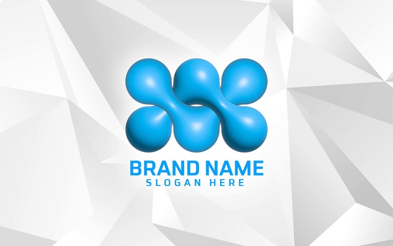 Création du logo de la marque du logiciel créatif gonflé en 3D