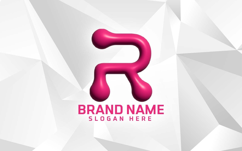 Дизайн логотипу 3D Inflate Software Brand R