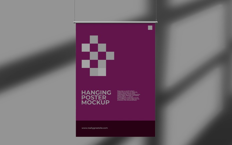 Hanging Banner PSD Mockup