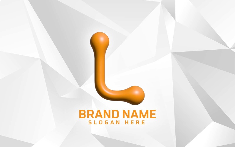 3D felfújó szoftver márka L logó tervezés