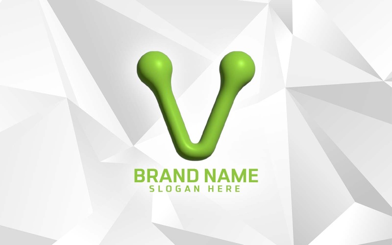 Projekt logo marki V oprogramowania 3D Inflate