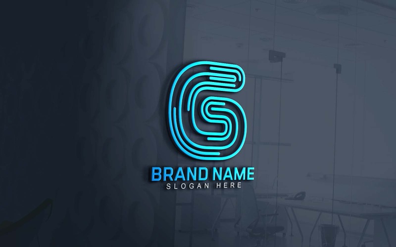 Design de logotipo da marca G para web e aplicativo