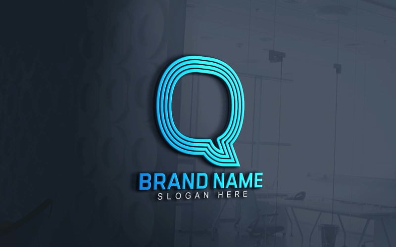 Design de logotipo para Web e aplicativo Q