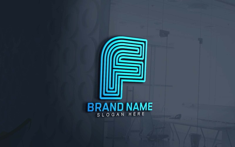 Design del logo F per Web e app