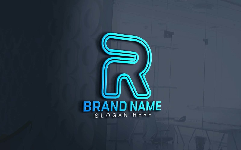 Diseño de logotipo de marca Web y App R