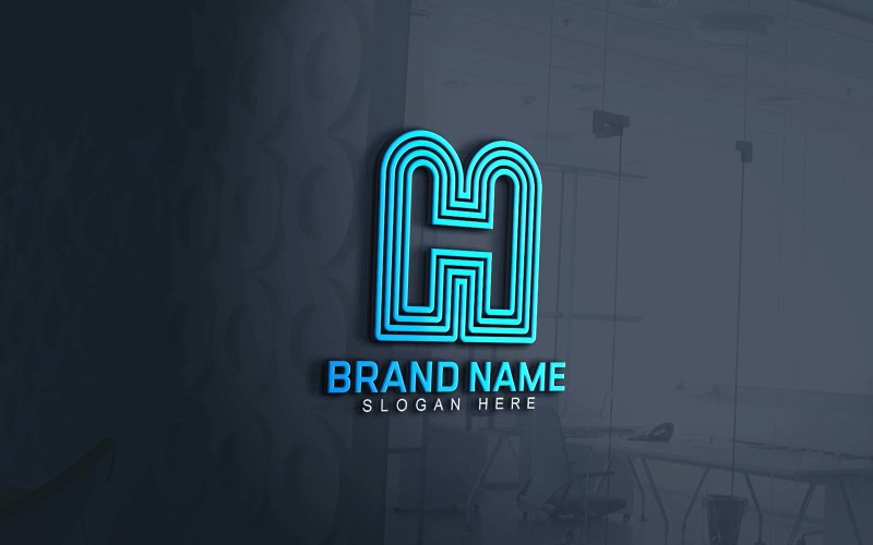 Diseño de logotipo web y aplicación H