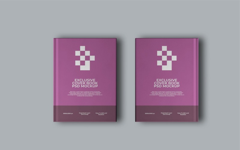 Exklusive Buchcover-PSD-Mockup-Vorlage