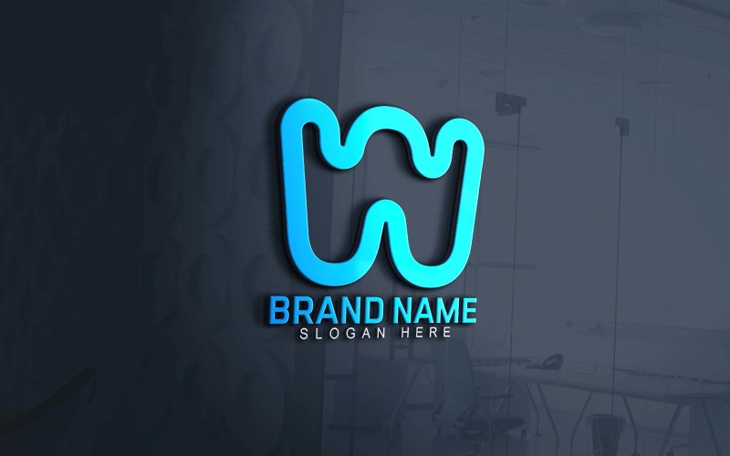 Web And App W Logo Design - Brand Identity