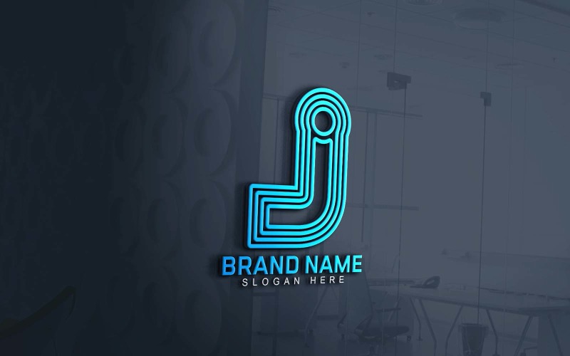 Web- en app J-logo-ontwerp
