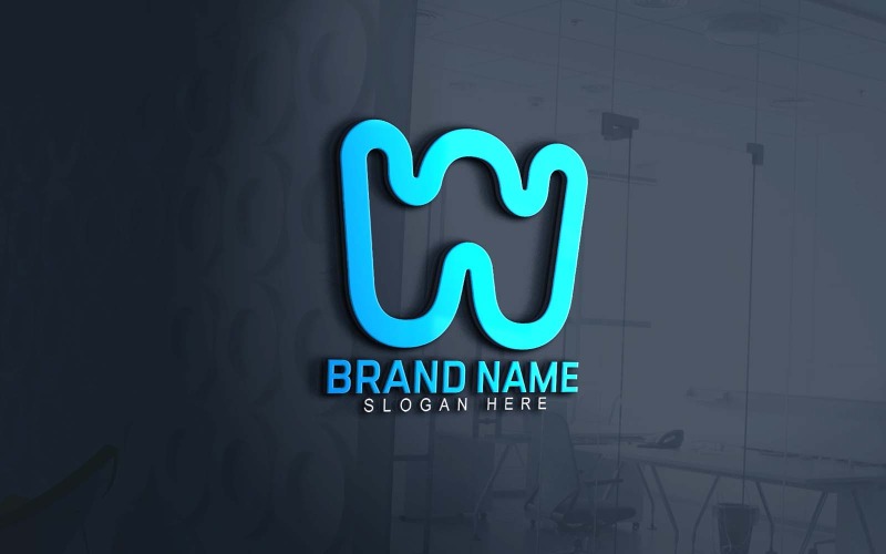 Web- en app W-logo-ontwerp - merkidentiteit