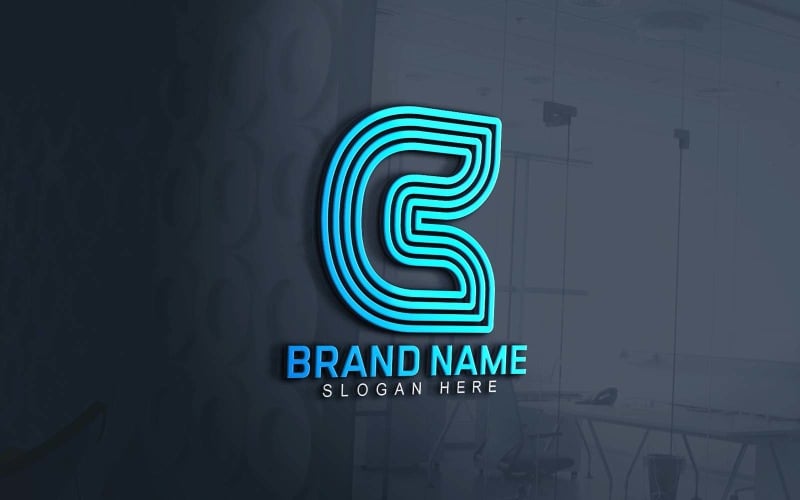 Web- und App-C-Logo-Design