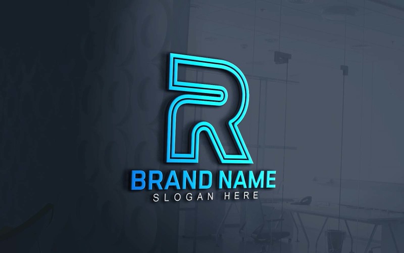 Web- und App-R-Logo-Design
