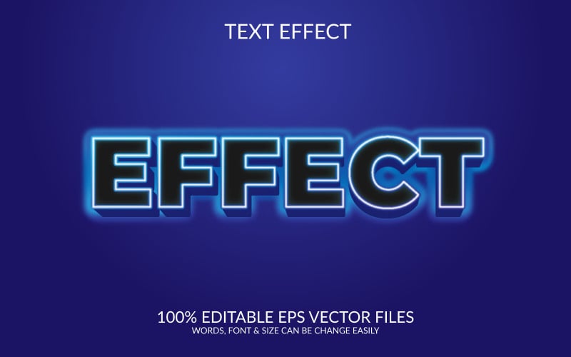 Design de efeito de texto vetorial eps de efeito