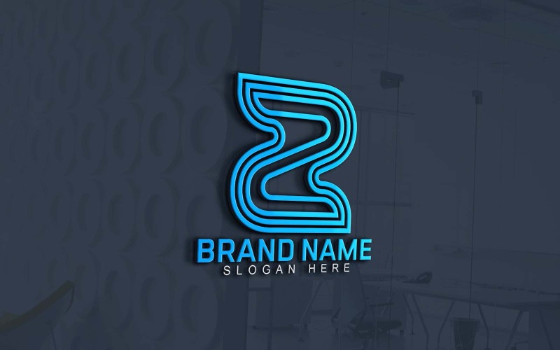 Design del logo del marchio Z per Web e app