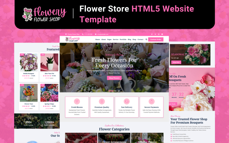 Flowery - Flower Store HTML5 Website Template