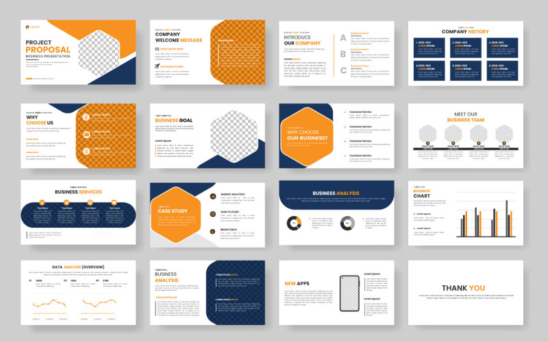Presentatiesjablonen voor zakelijk gebruik voor presentatieachtergrond, brochureontwerp
