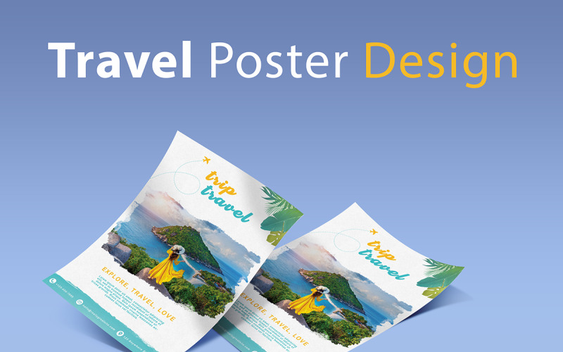 Cestovní plakát design letáky
