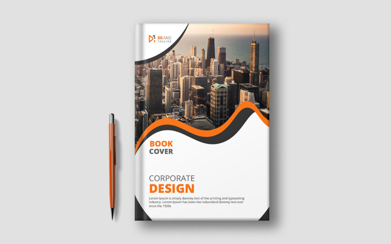 Design de modelo de capa de livro de negócios moderno e limpo