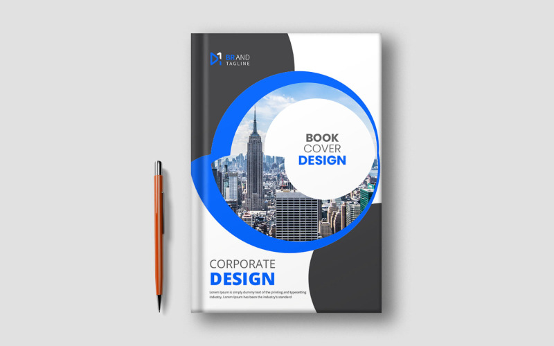 Design moderno da capa do livro de relatório anual corporativo