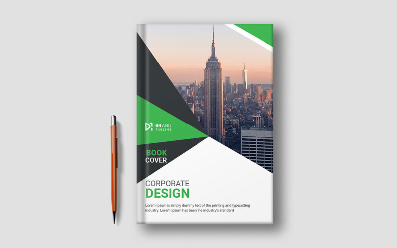 Дизайн шаблона обложки книги годового отчета корпоративного современного бизнеса