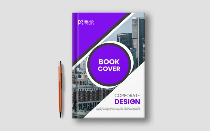 Kurumsal modern ve minimal iş kitabı kapağı şablonu tasarımı