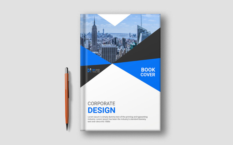 Modèle de couverture de livre de rapport annuel d'entreprise moderne et créatif gratuit