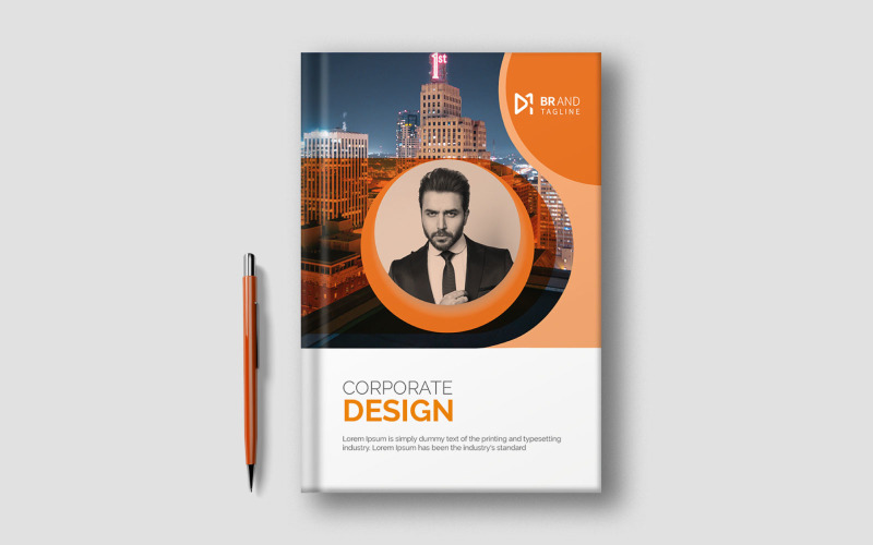Modelo de design de capa de livro criativo e moderno
