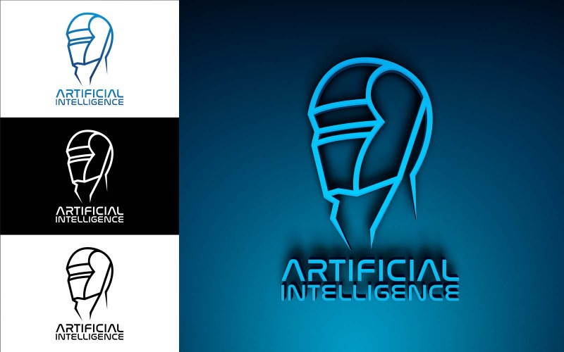 Création de logo d'intelligence artificielle - Image de marque